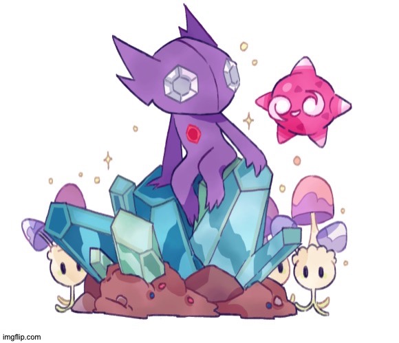 Sableye Amongst the Shrooms & Stars | image tagged in sableye amongst the shrooms stars | made w/ Imgflip meme maker