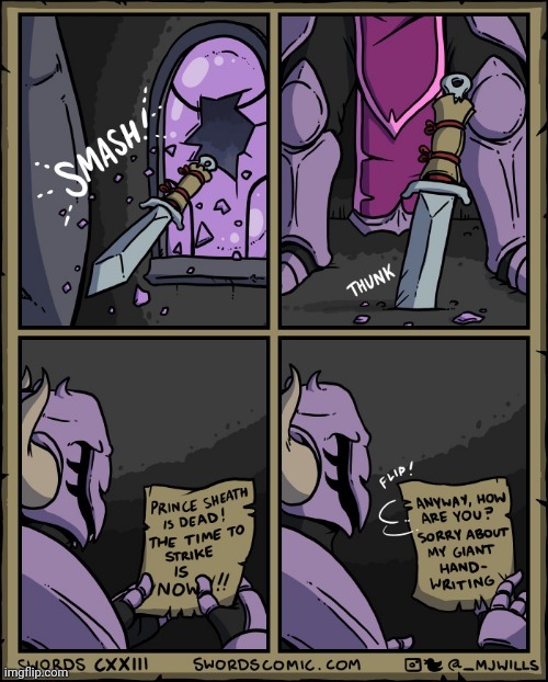 Sword smash | image tagged in sword,smash,crash,message,comics,comics/cartoons | made w/ Imgflip meme maker