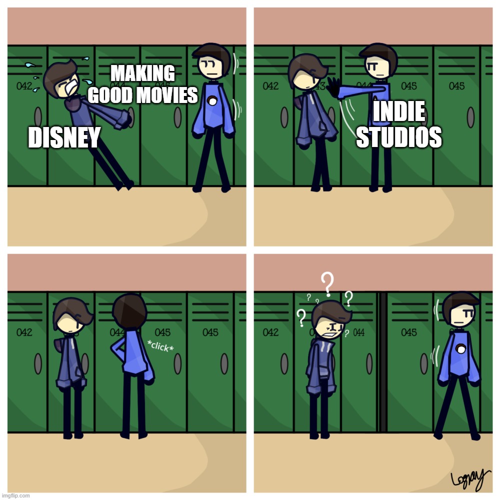 Lockers | MAKING GOOD MOVIES; INDIE STUDIOS; DISNEY | image tagged in lockers | made w/ Imgflip meme maker