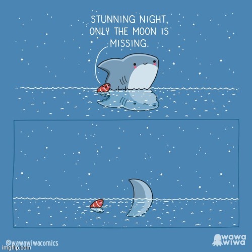 Moon transformation | image tagged in moon,moons,comics,comics/cartoons,water,fish | made w/ Imgflip meme maker