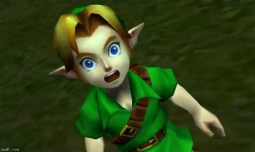 Shocked Link | image tagged in shocked link | made w/ Imgflip meme maker