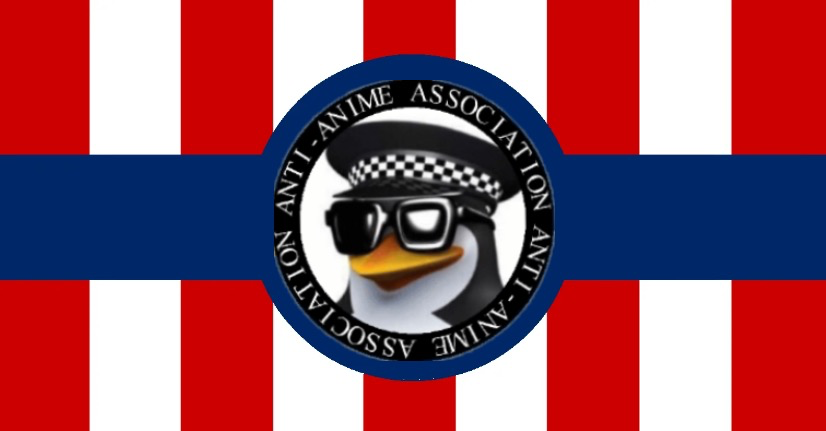 Anti anime association flag Blank Meme Template