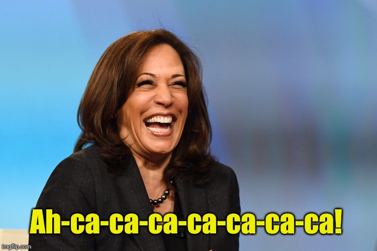 Kamala Harris laughing | Ah-ca-ca-ca-ca-ca-ca-ca! | image tagged in kamala harris laughing | made w/ Imgflip meme maker