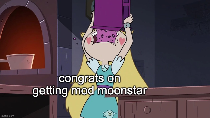 Star Butterfly Eating alot of Sugar Seeds Cereal | congrats on getting mod moonstar | image tagged in star butterfly eating alot of sugar seeds cereal | made w/ Imgflip meme maker