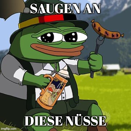 deez nuts meme | SAUGEN AN | image tagged in german | made w/ Imgflip meme maker