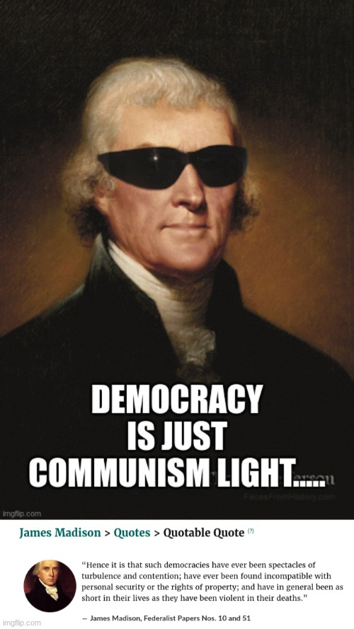 Freedom from democracies! | image tagged in communism,freedom | made w/ Imgflip meme maker