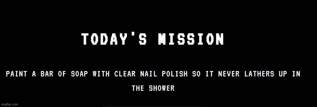 Today's Mission Blank Meme Template
