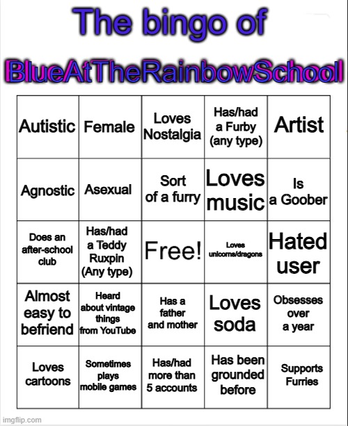 Blue's Bingo Blank Meme Template