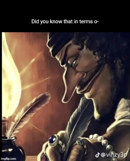 Did you know that in terms o- | made w/ Imgflip meme maker