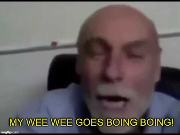 My wee wee goes Boing boing! | image tagged in my wee wee goes boing boing | made w/ Imgflip meme maker