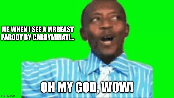 carryminati going too far… | ME WHEN I SEE A MRBEAST PARODY BY CARRYMINATI…; OH MY GOD, WOW! | image tagged in oh my god wow | made w/ Imgflip meme maker