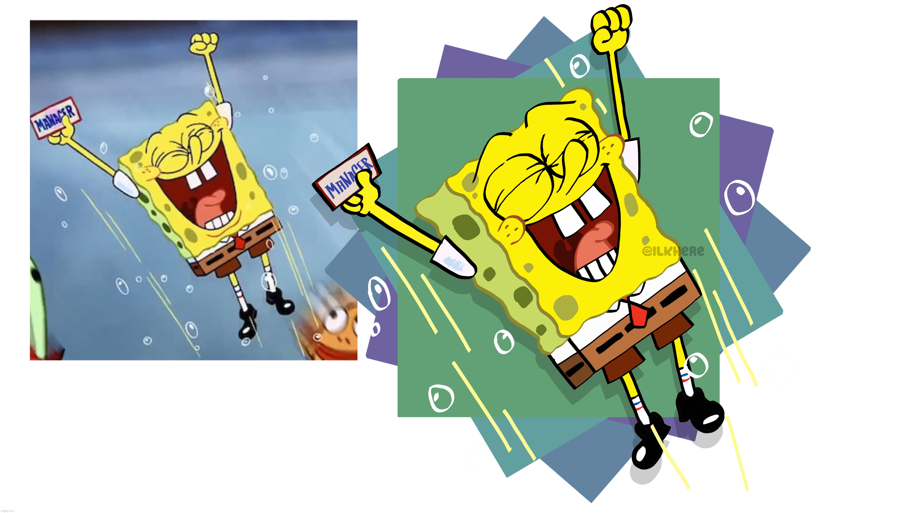 spongebob movie anniversary :] | image tagged in spongebob,drawings | made w/ Imgflip meme maker