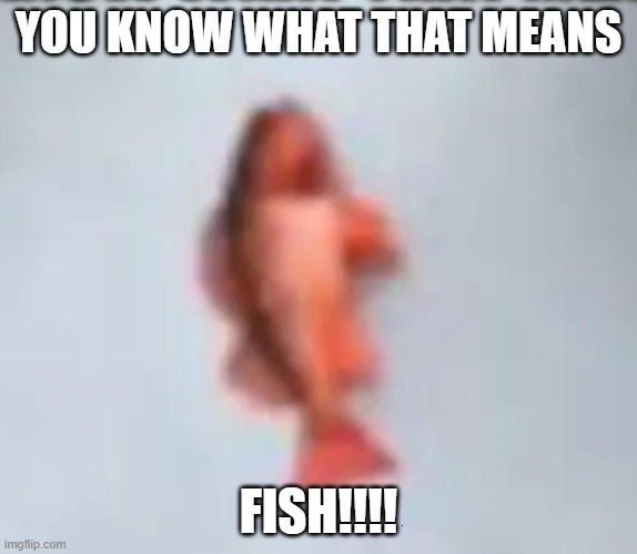 FISH!!! | YOU KNOW WHAT THAT MEANS; FISH!!!! | image tagged in fish | made w/ Imgflip meme maker