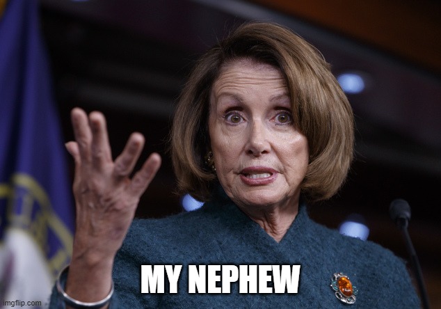 Good old Nancy Pelosi | MY NEPHEW | image tagged in good old nancy pelosi | made w/ Imgflip meme maker