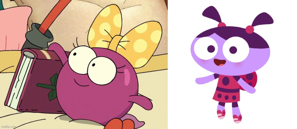 Polly & Lu Look like they're really twins | image tagged in ladybird lu,polly plantar,lu and the bally bunch,amphibia,lu,polly | made w/ Imgflip meme maker