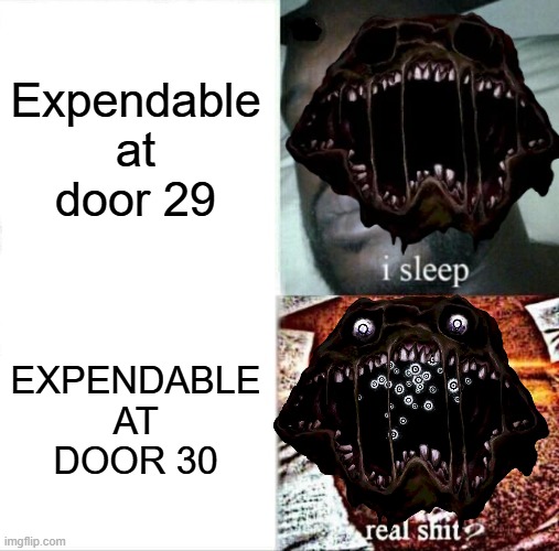 MINIGAMES!!! | Expendable at door 29; EXPENDABLE AT DOOR 30 | image tagged in memes,sleeping shaq | made w/ Imgflip meme maker