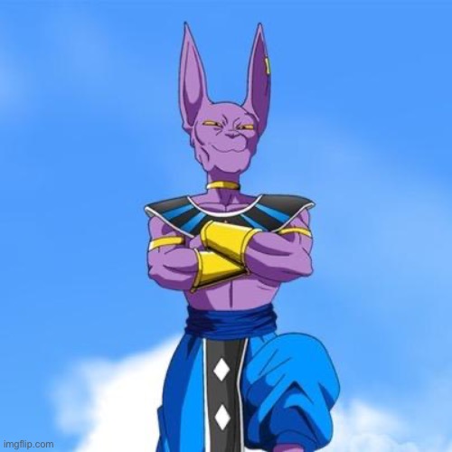 Beerus mewing | image tagged in beerus | made w/ Imgflip meme maker