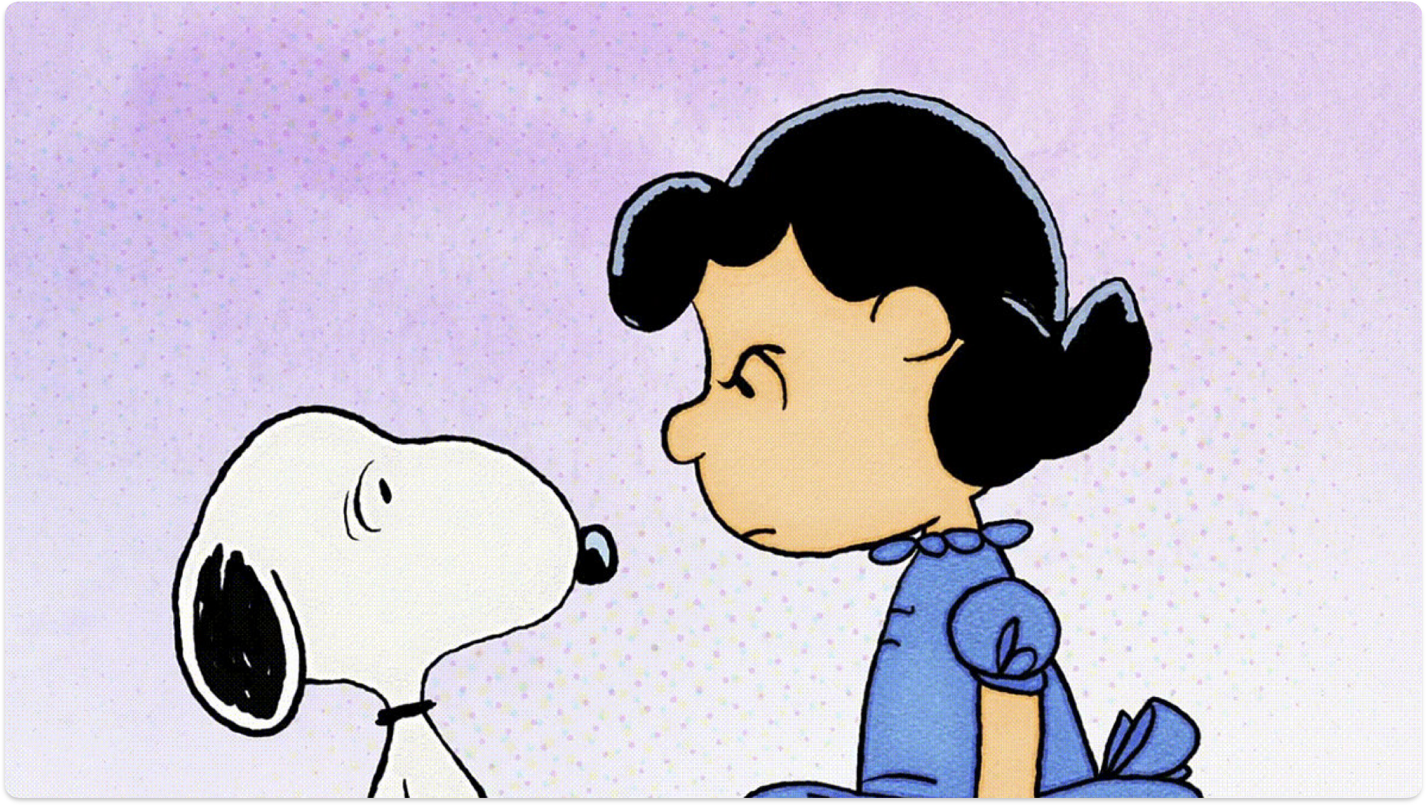 Snoopy facing Lucy Blank Meme Template