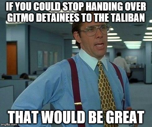 That Would Be Great Meme | IF YOU COULD STOP HANDING OVER GITMO DETAINEES TO THE TALIBAN  THAT WOULD BE GREAT | image tagged in memes,that would be great | made w/ Imgflip meme maker