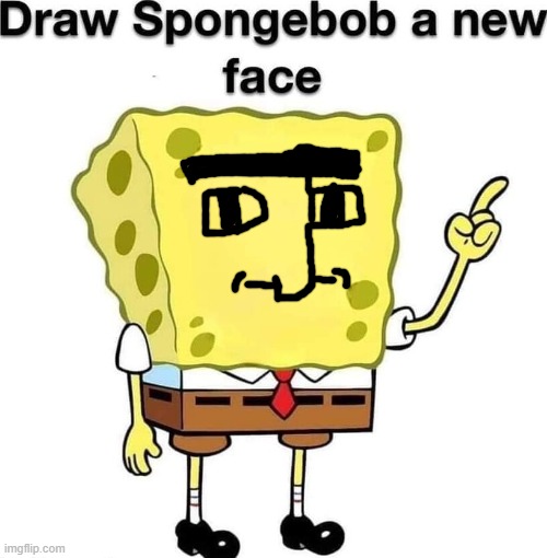 villagerbob craftpants | image tagged in draw spongebob a new face | made w/ Imgflip meme maker