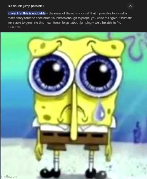 cant wait for someone one on Twitter to call this fat shaming | image tagged in sad spongebob | made w/ Imgflip meme maker