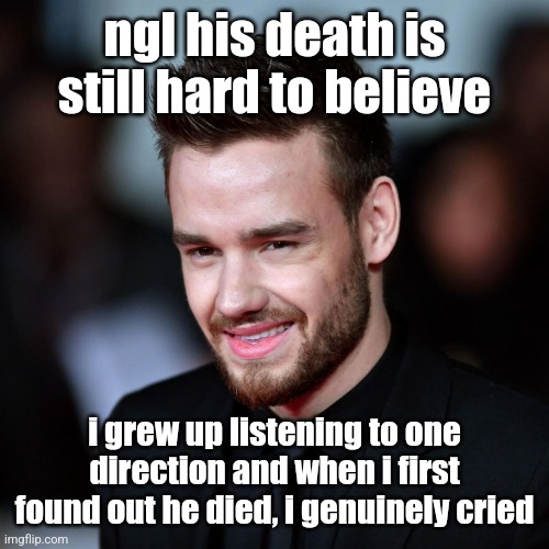 Liam Payne | ngl his death is still hard to believe; i grew up listening to one direction and when i first found out he died, i genuinely cried | image tagged in liam payne | made w/ Imgflip meme maker