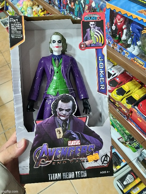 Do you want another joke Thanos? | image tagged in funny,memes,joker,batman,avengers,toys | made w/ Imgflip meme maker