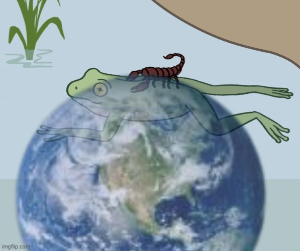 Frog and Scorpion | image tagged in frog and scorpion,earth,environment,climate change | made w/ Imgflip meme maker