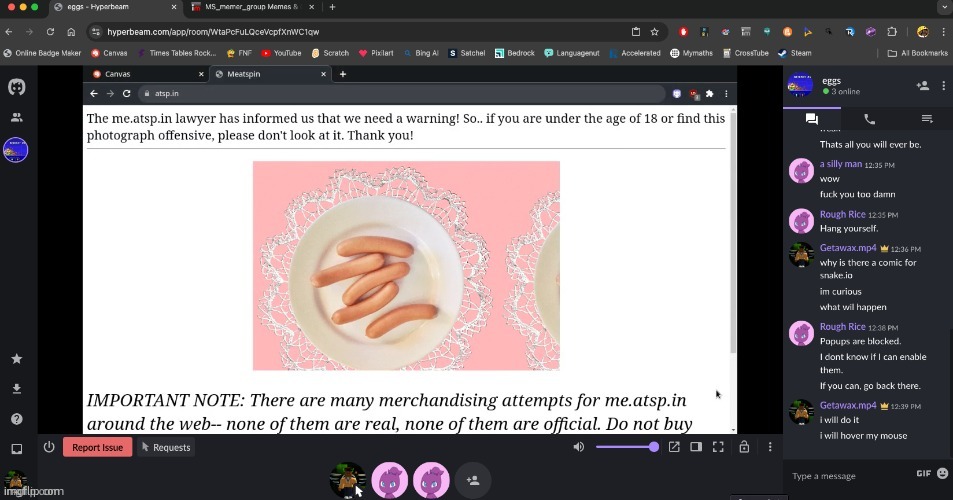 if you hover your mouse over it it cuts to a mans pean its spinning | made w/ Imgflip meme maker