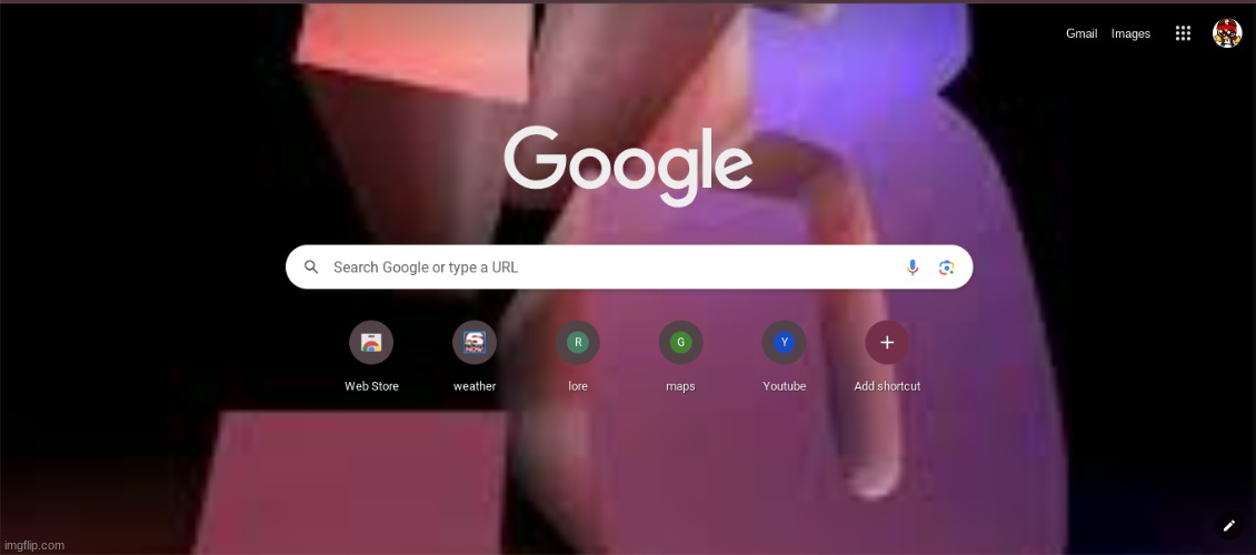 rate the new tab screen | made w/ Imgflip meme maker