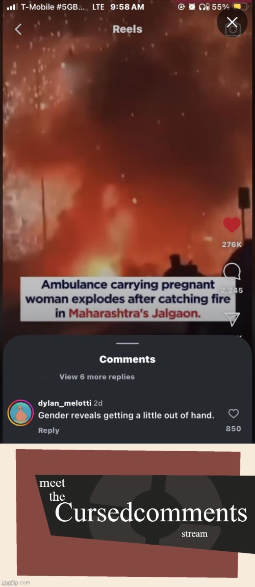 Humanity was a mistake | image tagged in meet the cursed comments stream,ambulance,explosion,cursed,comments | made w/ Imgflip meme maker