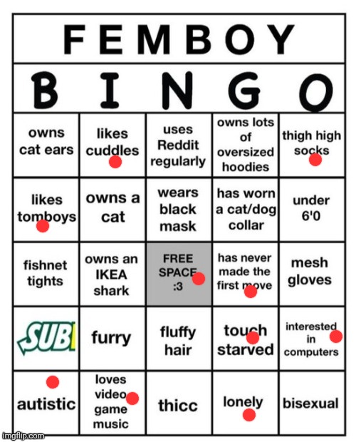 ig I'll do this bingo | image tagged in femboy bingo | made w/ Imgflip meme maker