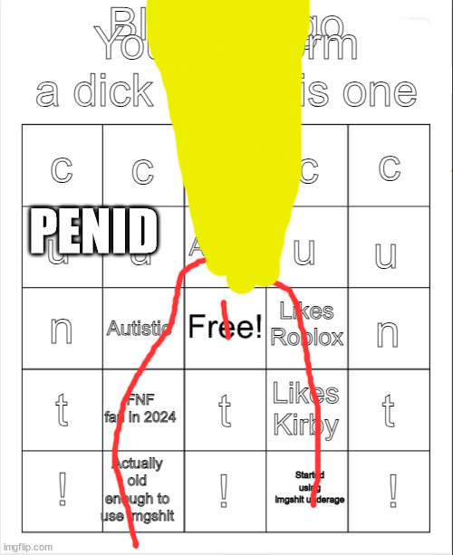 Blook bingo | PENID | image tagged in blook bingo | made w/ Imgflip meme maker