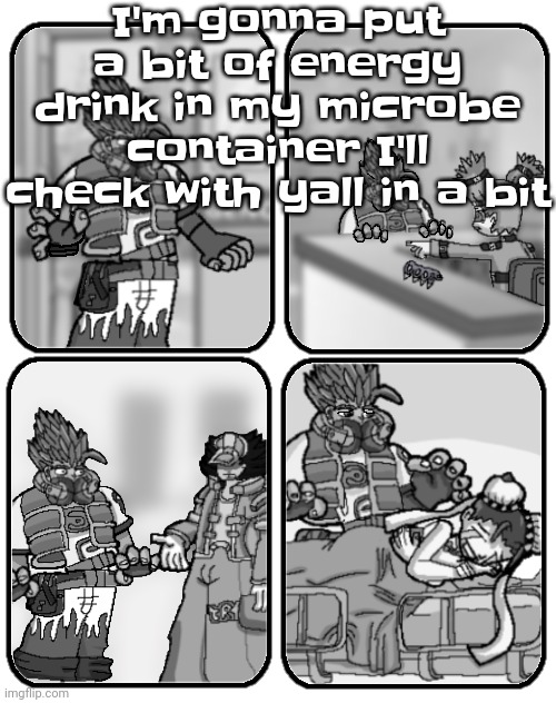 Btw in the past few weeks I accidentally made new microbe species from my own cells | I'm gonna put a bit of energy drink in my microbe container I'll check with yall in a bit | image tagged in slap happy rhythm busters loss | made w/ Imgflip meme maker