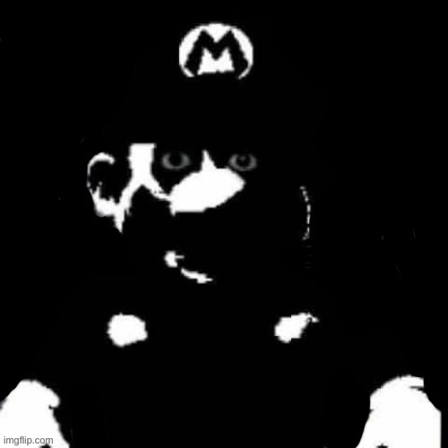 image tagged in mario but black background | made w/ Imgflip meme maker