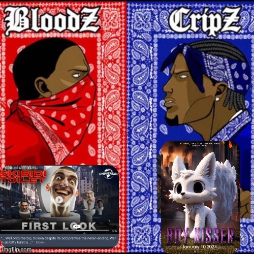 What side are you on? | image tagged in blood and crip | made w/ Imgflip meme maker