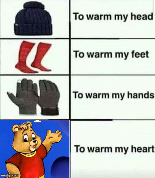 Teddy Ruxpin | image tagged in to warm my heart | made w/ Imgflip meme maker