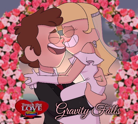 Touch the Love - Gravity Falls | Gravity Falls | image tagged in disney,gravity falls,dipper pines,romance,valentines day,love story | made w/ Imgflip meme maker