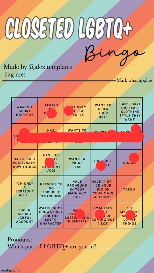 I somehow want to become more NB, Female and Male at the same time. | image tagged in closeted lgbtq bingo | made w/ Imgflip meme maker