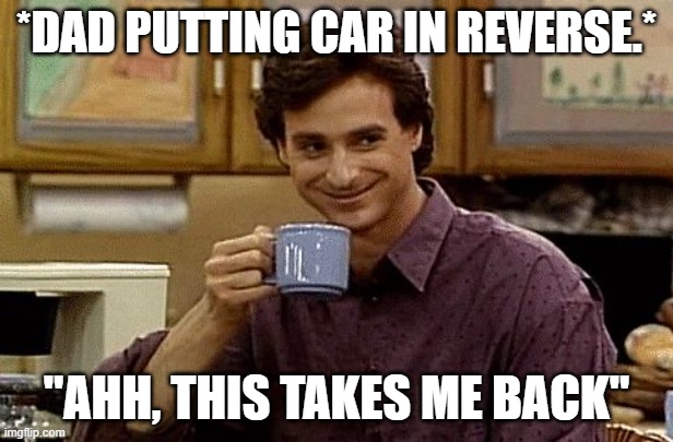 Daily Bad Dad Joke November 21, 2024 | *DAD PUTTING CAR IN REVERSE.*; "AHH, THIS TAKES ME BACK" | image tagged in dad joke | made w/ Imgflip meme maker