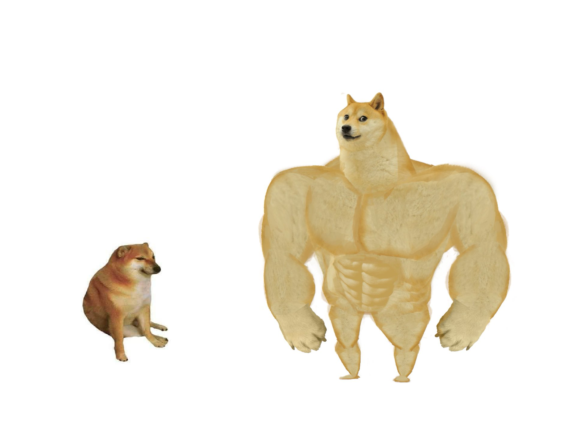 Small dog big dog Blank Meme Template