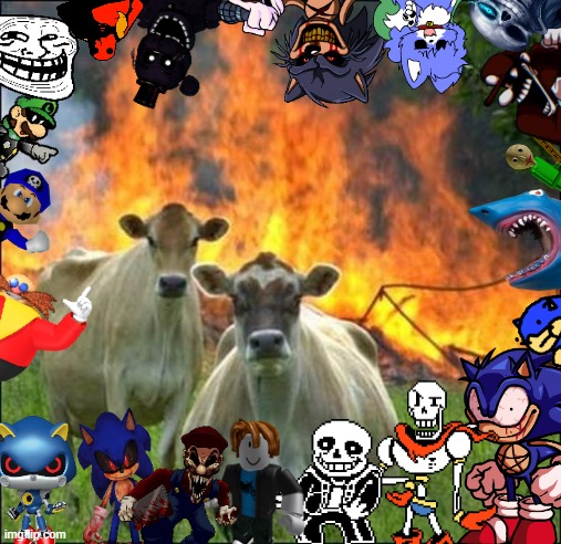 The evil Do-ers | image tagged in memes,evil cows | made w/ Imgflip meme maker