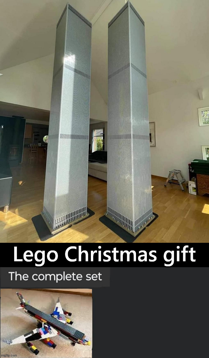 Don't forget the planes | Lego Christmas gift | image tagged in dark humor | made w/ Imgflip meme maker