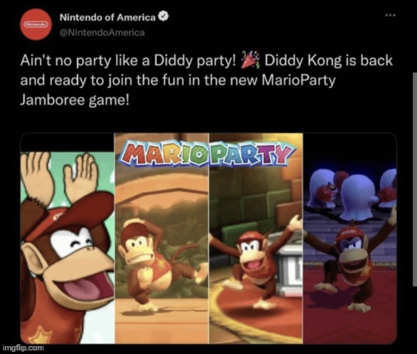 image tagged in twitter,comment,comments,nintendo,diddy,donkey kong | made w/ Imgflip meme maker