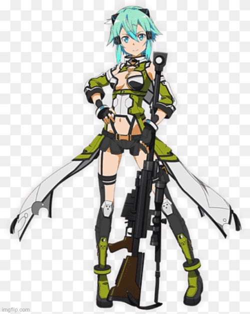 Full photo of her | image tagged in sinon sao | made w/ Imgflip meme maker