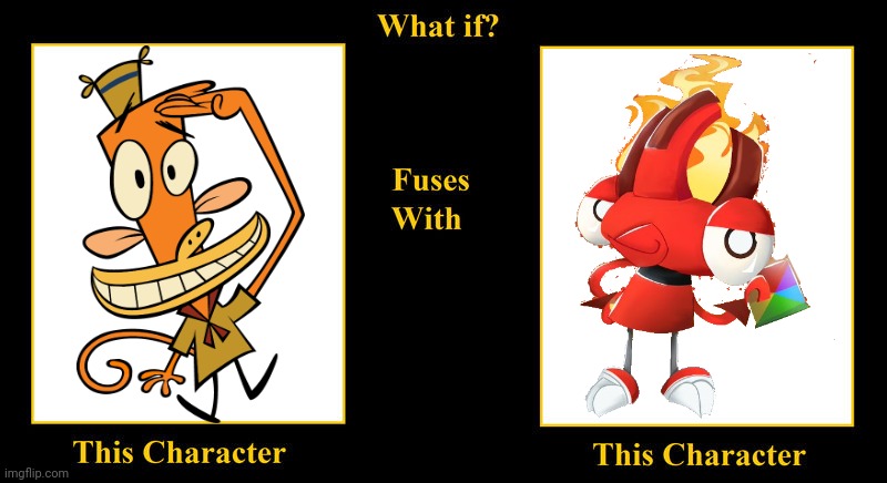 What if Lazlo Fuses With Flain | image tagged in what if fuses,flain,lazlo,camp lazlo,mixels,cartoon networks | made w/ Imgflip meme maker