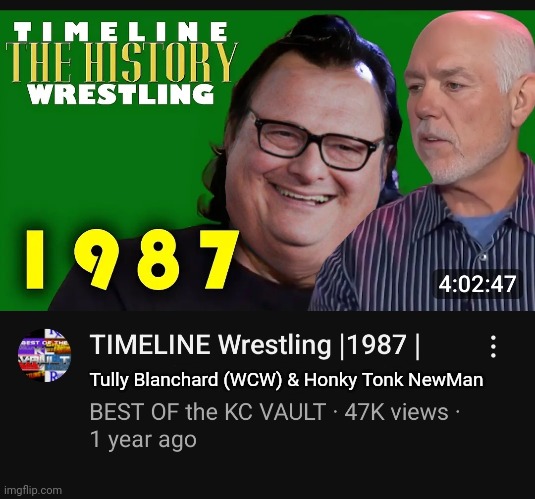 Tully Blanchard (WCW) & Honky Tonk NewMan | image tagged in funny | made w/ Imgflip meme maker