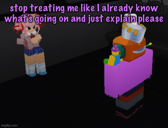 why is natsuki in item asylum | stop treating me like I already know what’s going on and just explain please | image tagged in why is natsuki in item asylum,cinnabox announcement | made w/ Imgflip meme maker
