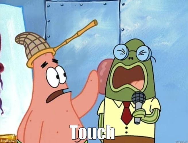 Patrick Touch | image tagged in patrick touch | made w/ Imgflip meme maker