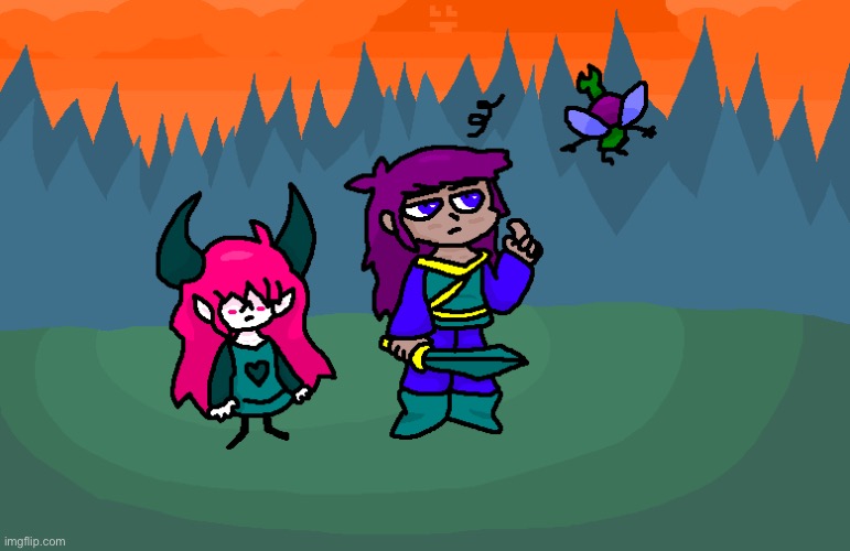 Maestro and Arla encounter insect man | made w/ Imgflip meme maker